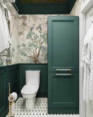 Small Downstairs Toilet, Toilet Room Decor, Small Toilet Room, Small Toilet, Bathroom Design Decor, Downstairs Bathroom, Bathroom Inspiration Decor, Bathroom Wallpaper, House Bathroom