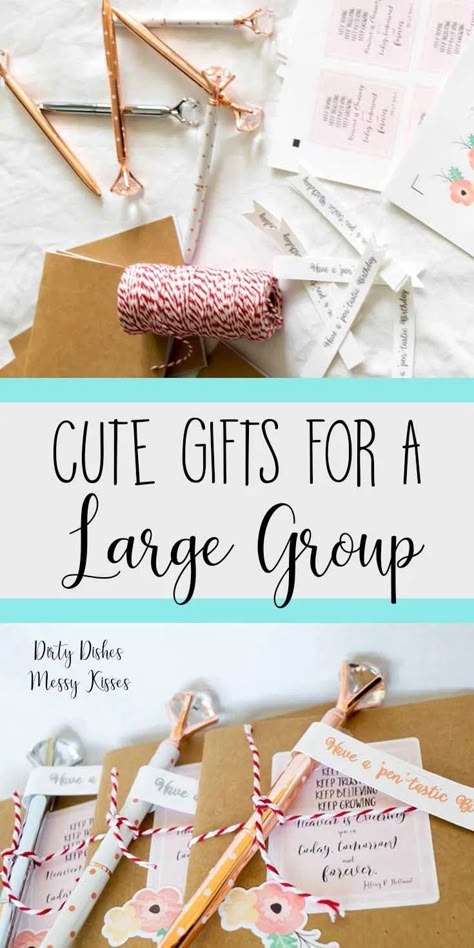 Gifts For A Large Group, Gifts For Large Groups, Relief Society Birthday Gifts, Relief Society Gifts, Ministering Ideas, Small Gifts For Women, Ministry Gifts, Relief Society Birthday, Gifts For Young Women