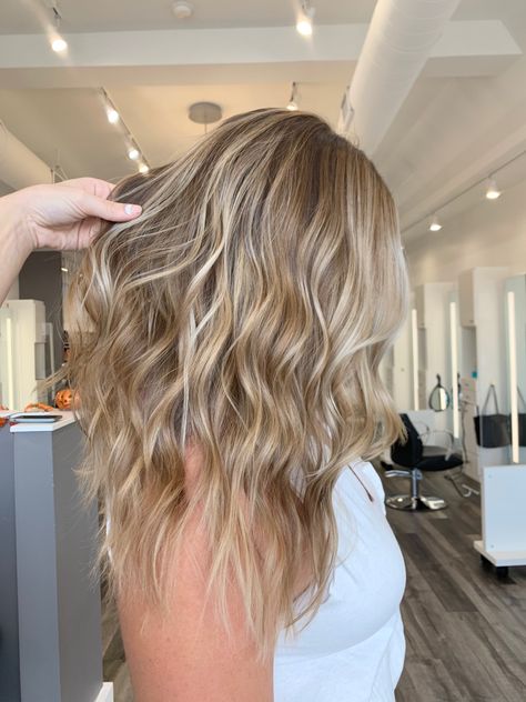 Prom Hair Color Ideas, Settle Blonde Highlights, Balayage For Natural Blondes, Blonde Hair With High And Low Lights, Blind Hair With Highlights, Highlights For Sandy Blonde Hair, Light Brown Almost Blonde Hair, Hair Highlights On Blonde Hair, Light Bolyoge