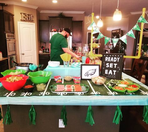 Football Party Pack Bundle Savings Party Decorations | Etsy Turf Table Runner, Fantasy Football Party, Football Themed Party, Superbowl Party Decorations, Super Bowl Decorations, Football Party Decorations, Ready Set Eat, Football Baby Shower, Football Banner