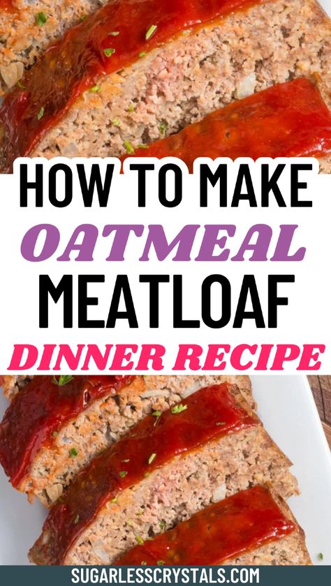 Discover a twist on a classic with grandmas meatloaf with oatmeal! Skip the breadcrumbs and use oatmeal for a moist and flavorful dinner. This meatloaf using oatmeal recipe is easy to make and perfect for family dinners. Elevate your next meal with this old-fashioned approach. Learn step-by-step tips to create the best comfort food! Meatloaf Recipes Oatmeal, Meatloaf With Oatmeal Recipes, Grandmas Meatloaf, Meatloaf With Oatmeal, Perfect Meatloaf, Gravy For Mashed Potatoes, Quick Dinner Options, Meatloaf Dinner, Delicious Meatloaf