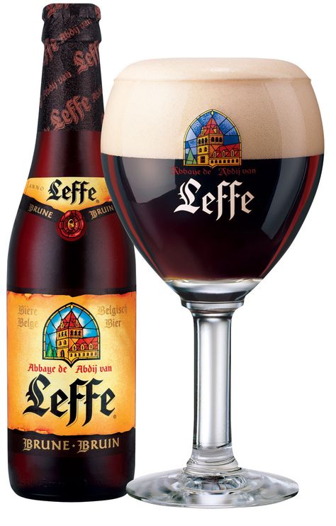 Leffe's Brune (Belgium): A Belgian dark ale that is rich and malty with hints of fruits, smoke, and nuts.  Mild bitterness is present from the hops.  ABV - 6.5% Belgian Ale, Beer Snob, Beers Of The World, Dark Beer, Belgian Beer, Ale Beer, Beer Brands, Beer Label, The Beer