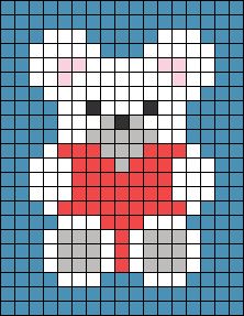 Valentine Pixel Art, Alpha Patterns Heart, Teddy Bear Pixel Art, Valentines Perler Bead Patterns, Valentines Pixel Art, Pixel Art Coeur, Small Alpha Patterns, Pixel Art Love, Perler Bead Mario