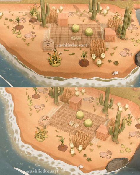 Acnh Desert Path, Acnh Desert Designs, Desertcore Acnh, Acnh Western Theme, Acnh Desert Island, Animal Crossing Desert, Fairy Core Acnh, Acnh Western, Home Island Ideas