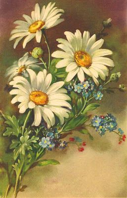 Cuadro Margaritas Painted Antique Furniture, Furniture Free, Daisy Painting, Floral Drawing, China Painting, Arte Floral, Porcelain Painting, Flower Pictures, Botanical Illustration