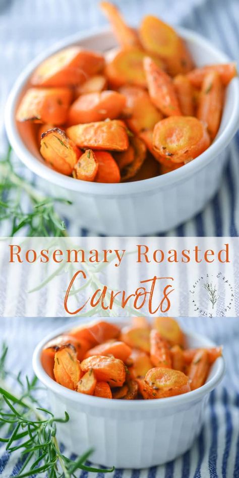 Carrots tossed with fresh rosemary, olive oil and sea salt; then roasted until golden are a deliciously flavorful, quick and easy vegetable side dish. #carrots #vegetables #dairyfree #glutenfree Rosemary Carrots, Easy Vegetable Side Dish, Rosemary Olive Oil, Roasted Baby Carrots, Rosemary Roasted Potatoes, Steamed Carrots, Delicious Sides, Easy Vegetable Side Dishes, Vegetable Side Dish