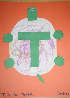 T Is For Turtle, Preschooler Crafts, Letter T Crafts, Mfw Kindergarten, Letter T Activities, T Activities, Preschool Letter Crafts, Abc Crafts, Alphabet Letter Crafts