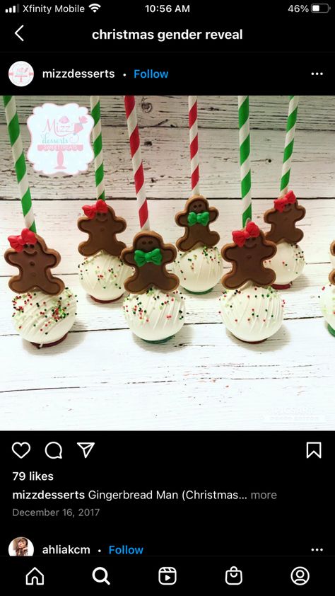 Gingerbread House Gender Reveal, Christmas Gender Reveal Ideas For Party, Gingerbread Gender Reveal Cake, Gender Reveal Gingerbread Ideas, Gender Reveal Ideas Gingerbread, Ginger Bread Gender Reveal Ideas, Christmas Gender Reveal Cupcakes, Gingerbread Cake Pops, Gingerbread Gender Reveal Party Ideas