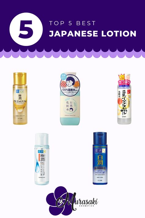 Top Japanese Skincare Products, Japanese Body Lotion, Skin Care Japanese Products, J Beauty Skincare, Japanese Toner, Japanese Moisturizer, Japanese Skincare Products, Skincare Dry Skin, Japanese Skincare Routine