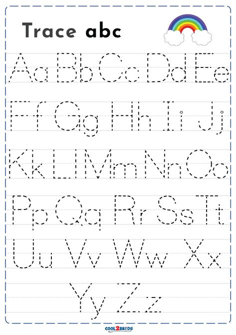 Abc Tracing Worksheets, Fun Preschool Worksheets, Tracing Letters Preschool, Letter Tracing Printables, Tracing Worksheets Free, Abc Tracing, Printable Alphabet Worksheets, Abc Worksheets, Preschool Tracing