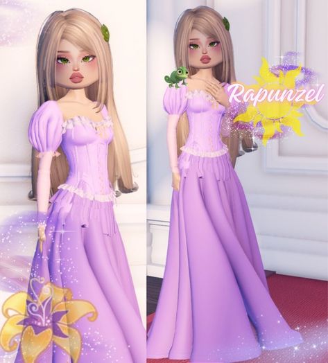 How To Make Rapunzel In Dti, Tangled Dress To Impress, Rapunzel Dti Outfit, Dress To Impress Rapunzel, Dress To Impress Inspo Roblox Game, Dti Outfits Princess, Princess Dti Ideas, Dress To Impress Layering, Dti Princess Outfit Ideas