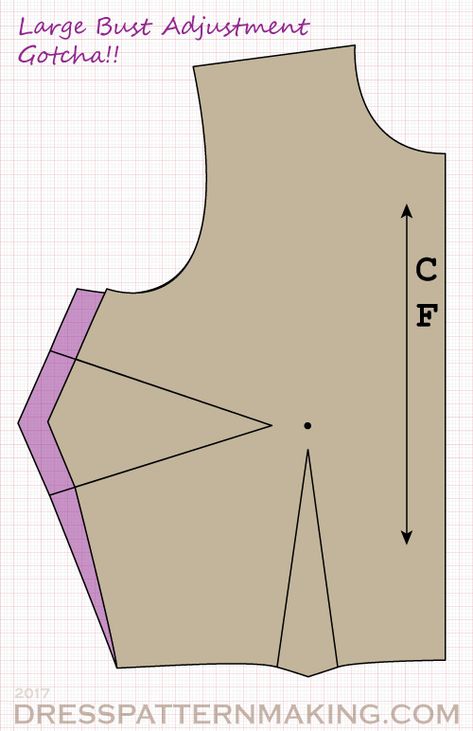 Large-Bust Adjustment: The Gotcha - Dress Patternmaking Shirt Alterations, Full Bust Adjustment, Corset Sewing Pattern, Sewing Alterations, Bodice Pattern, Couture Sewing Techniques, Big Bust, Sewing Stitches, Sewing Book