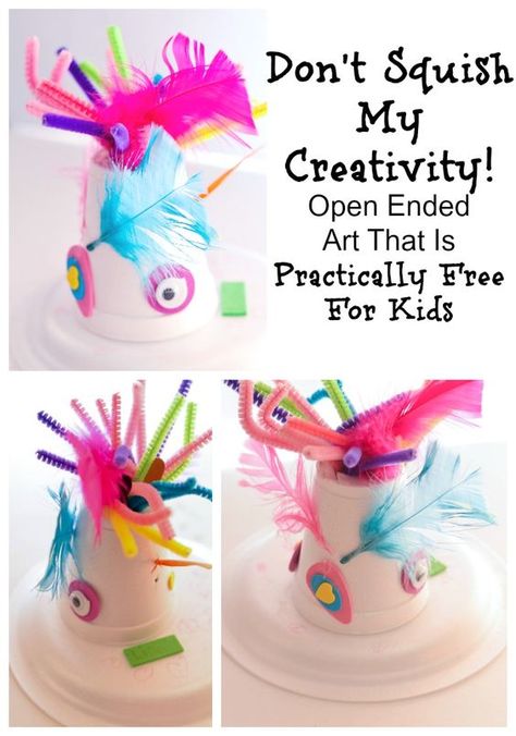 Check out the creative kids art we created and tips for how to do open-ended arts and crafts with your child. Even better these ideas are almost free! Open Ended Art, Diy Collage, Preschool Art Projects, Open Art, Harry Potter Crafts, Kindergarten Art, Toddler Art, Fun Craft, Camping Art