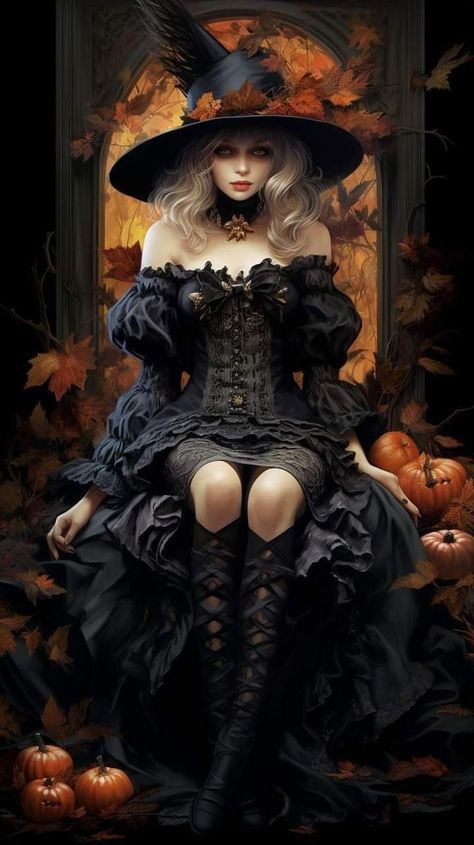 Halloween Pics, Witch Pictures, Witch Characters, Witchy Art, Fantasy Witch, Anime Witch, Dark Witch, Steampunk Women, Beautiful Witch