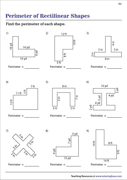 Perimeter Worksheets 4th Grade, Area Perimeter Worksheets, Perimeter Of Shapes, Perimeter Formula, Perimeter Of Rectangle, Find The Perimeter, Two Step Equations, Shapes Worksheets, Equations