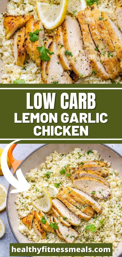 Lemon Garlic Chicken Breast, Garlic Chicken Breast Recipes, Easy Quinoa Salad, Chicken Dinner Recipe, Roasted Red Pepper Soup, Prime Rib Recipe, Chicken Cauliflower, Cauliflower Rice Recipes, Chicken Breast Recipe