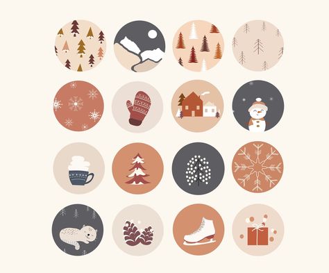 Instagram story highlight icons Winter Instagram Highlight Cover, Christmas Instagram Highlight Cover, Christmas Highlight Cover, Winter Icons Aesthetic, Widget Christmas, Ig Icons Highlights Aesthetic, Cover Icons, Boho Instagram, Instagram Story Highlight Icons