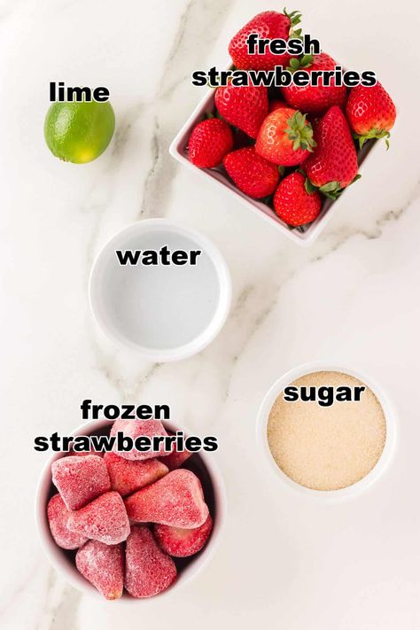 The whole family can enjoy delicious Virgin Strawberry Daiquiri recipe made with simple syrup, frozen and fresh strawberries, and tangy lime juice garnished just the way you like it. Virgin Strawberry Daquiri Recipe, Strawberry Daquiri Recipe Frozen, Frozen Strawberry Daquiri, Strawberry Daquiri Recipe Frozen Virgin, Strawberry Daiquiri Recipe Virgin, Homemade Strawberry Daiquiri, Strawberry Mocktail Recipe, Perfect Grilled Burgers, Virgin Strawberry Daiquiri