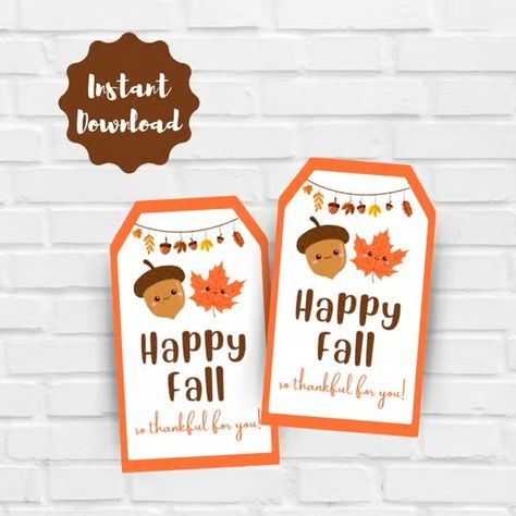 Academic Alleyway | Teachers Pay Teachers Fall Gift Tags Printable Free, Fall Tags, Sweet Treats Party, Fall Favor, Potato Bar, Fall Ball, Free Printable Tags, Free Printable Gift Tags, Fall Cookies