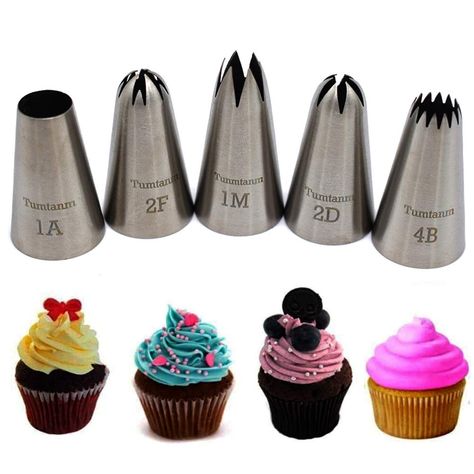 Baking Stickers, Cake Nozzles, Icing Piping Nozzles, Pop Cupcakes, Nozzle Design, Icing Tips, Cake Decorating Kits, Cake Decorating Piping, Piping Icing