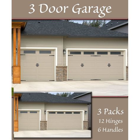 Garage Door Decorative Hardware, Garage Door Trim, Garage Windows, Garage Door Hinges, Metal Garage Doors, Carriage House Garage Doors, Garage Door House, Carriage House Doors, Garage Door Panels