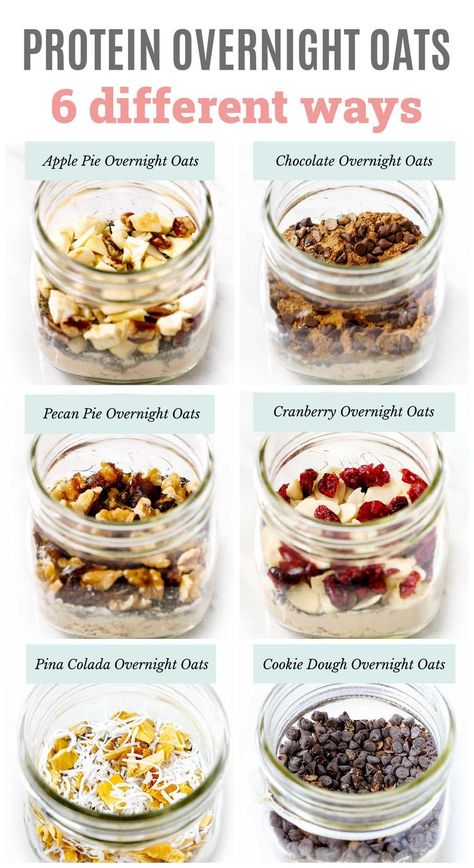 Meal Prep Overnight Oats Healthy, Overnight Oats With Oat Bran, Over Night Oats With Vanilla Protein Powder, Over Night Oats Protein Powder, Overnight Oats Prep For The Week, Insulin Resistance Overnight Oats, Overnight Oats In A Jar High Protein, Bariatric Overnight Oats Healthy, Overnight Oats Layers