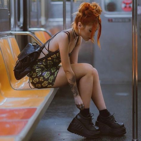 We are OBSESSED with the Demonia Stomp-08 platform sneakers🖤 🔥 📸: javicho.rivero luanna www.attitudeclothing.co.uk/demonia-stomp-08-shoe-p12227 Demonia Stomp 08, Punk Fashion Women, The Girl On The Train, Luanna Perez, Demonia Shoes, Punk Shoes, Attitude Clothing, High Heel Wedges, Tyler The Creator