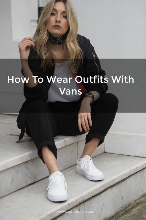 Vans Shoes are the perfect feet comforters. Now walk in style with our list of outfits that you can wear with vans shoes, lets be comfortable in fashion. White Vans Work Outfit, Business Casual With Vans Women, How To Wear Vans Shoes Outfit, How To Style Vans Women, Grey Vans Outfit Women, Vans Ward Outfit Women, Business Casual Outfits For Women With Vans, Leather Vans Outfit, Van Shoes Outfit Women