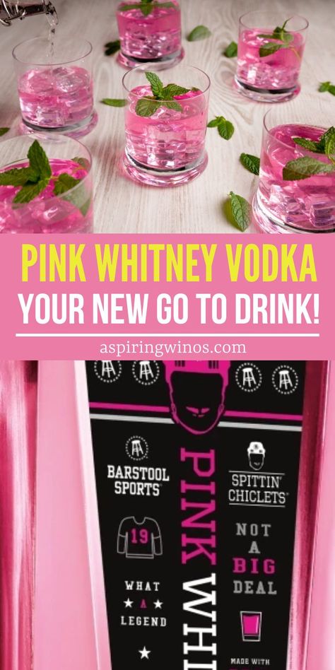 New Amsterdam Pink Whitney Vodka | What is Pink Whitney Vodka | Pink Lemonade Vodka | How to Drink Pink Whitney | Pink Whitney Cocktail Ideas | NHL Lemonade Vodka | Flavored Vodka for Guys What To Mix With Pink Whitney Vodka, Drinks Made With Pink Whitney, Pink Whitney Punch Recipes, Vodka Pink Drink, Pink Whitney Shooters, Pink Whiskey Drinks, Pink Whitney Vodka Drinks Recipes, Pink Whitney Shots, Mix Drinks With Pink Whitney