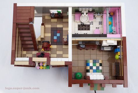 Third Floor Layout | Super*Junk | Flickr Lego Interior Design, Lego House Ideas, Lego Furniture, Step On A Lego, Big Lego, Micro Lego, Lego Diy, Lego Activities, Lego Modular