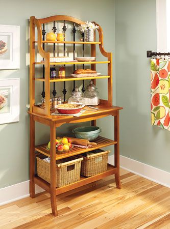 Diy Bakers Rack, Wood Bakers Rack, Woodsmith Plans, Baked Pies, Woodworking Software, Woodworking Table Saw, Baker's Rack, Kitchen Shelving, Diy Bunk Bed