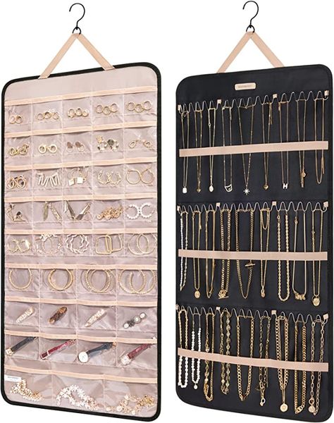 Closet Wall, Ring Organizer, Hanging Jewelry Organizer, Jewelry Organizer Storage, Jewelry Roll, Necklace Organizer, Necklace Holder, Hanging Jewelry, Necklace Display