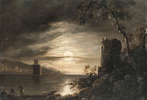 Sebastian Pether, Baroque Artworks, Moonlight Painting, Haunted Castle, A Castle, Classical Art, Gothic Art, Beauty Art, Magazine Art