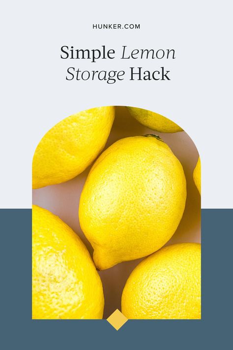 When stored on the countertop at room temperature, lemons last about a week. In the refrigerator, they'll last for about three weeks, as long as they're uncut. However, it's possible to make lemons last even longer, thanks to a simple storage trick. #hunkerhome #lemon #lemonhack #freshfruitstorage #lemonstorage Best Way To Store Lemons, How To Store Lemons, Store Lemons, Lemon Storage, Lemon Hacks, Storing Lemons, Fruit Storage, Fridge Organization, The Jar