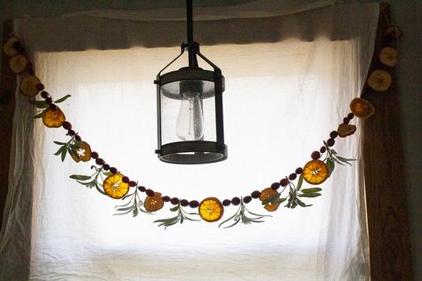 orange apple garland Herb Garland, Natural Potpourri, Vegan Stuffed Shells, Apple Garland, Dorm Stuff, Orange Apple, Diy Drinks, Red Lentil Soup, Dried Apples