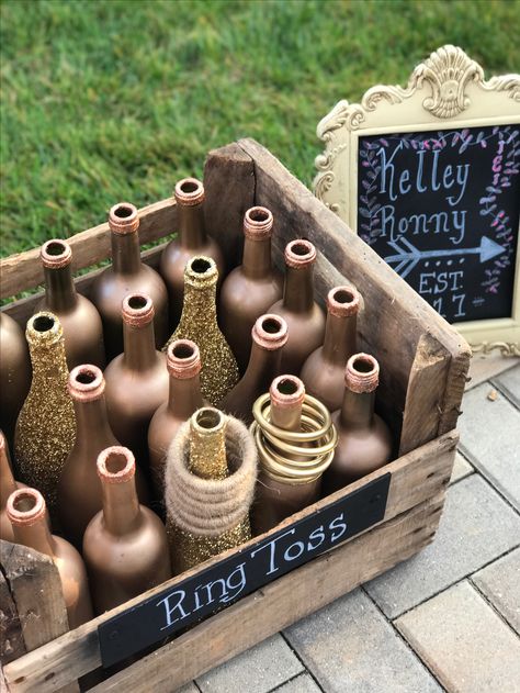 Wine Bottle Ring Toss, Winery Shower Ideas, Outdoor Wine Party, Wine And Pines Bachelorette, Wine Wedding Shower Theme, Winery Event Ideas, Wine Festival Decorations, Wine Tasting Bridal Shower Ideas, Winery Engagement Party