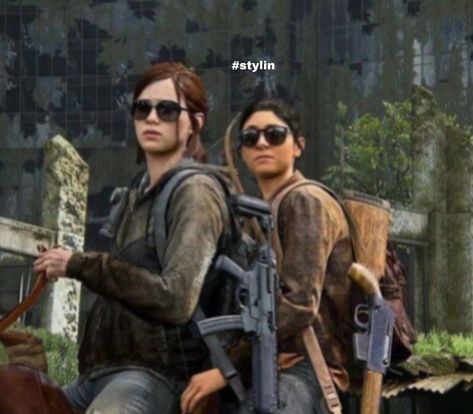 my stylish queens Dina And Ellie, Ellie And Dina, The Last Of Us2, Meme Stickers, Last Of Us, Life Is Strange, Post Apocalyptic, Matching Pfp, Best Games