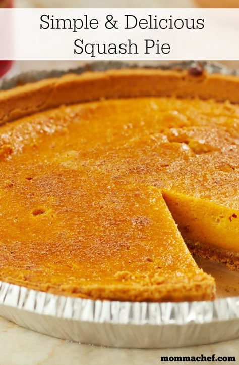 Your kids will love this quick and easy squash pie recipe. It's great as a side dish or dessert at a holiday meal. Squash Dessert, Pie Recipes Easy, Squash Pie Recipes, Squash Butternut, Butternut Squash Pie, Dessert Pies, Squash Pie, Yellow Squash Recipes, Dinner Buffet