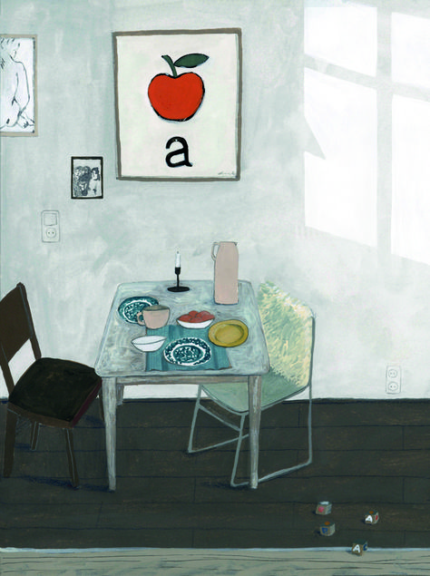 Living room stilllife at ArtfullyWalls, Stilllife of a silence living room. Arte Folk, Interior Illustration, Illustration Food, Love Illustration, Illustrations And Posters, Food Illustrations, The Table, Illustrations Posters, Watercolor Illustration