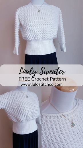 Knit Clothes, Crochet Sweater Free, Clothes Sweater, Crochet Top Outfit, Crochet Sweater Pattern Free, Mode Crochet, Crochet Tops Free Patterns, Crochet Clothes For Women, Sweater Knitting