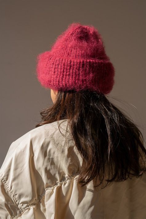 Chunky Mohair Beanie, Womens Winter Knit Hat, Magenta Pink Knit Hat, Fluffy Mohair Beanie, Soft Knit the Brushed Mohair Beanie in Cerice - Etsy UK Mohair Beanie, Pink Knit Hat, Brushed Mohair, Mohair Hat, Womens Winter Hat, Easy Crochet Hat, Winter Knit Hats, Womens Winter, Cozy Feeling