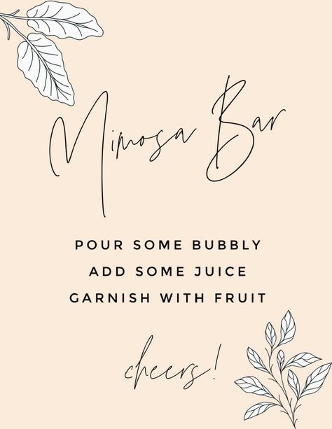 DIY Mimosa Bar Cart with Free Printable Mimosa Bar Sign Mom-osa Bar Sign Printable Free, Mimosa Bar Sign Printable Free, Mimosa Bar Cart, Mimosa Bar Printables, Diy Mimosa Bar, Diy Mimosa, Wine Chiller Bucket, Lamarca Prosecco, Printable Signs Free