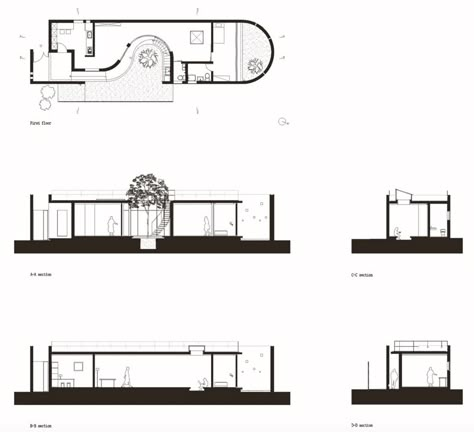 Luxury House Floor Plans, Tainan City, Walled Courtyard, Luxury Plan, Concept Models Architecture, Architectural Floor Plans, Villa Plan, Home Design Floor Plans, Floor Plan Layout