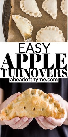 Homemade Apple Turnovers, Apple Pie Turnovers, Apple Turnover Recipe, Apple Pie Recipe Easy, Apples And Cinnamon, Turnover Recipes, Hand Pie Recipes, Apple Hand Pies, Apple Turnovers