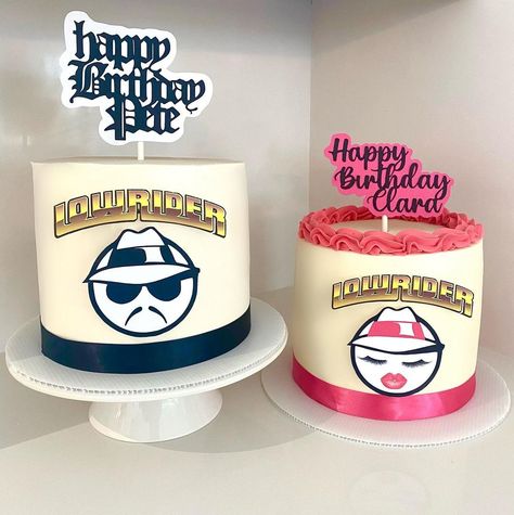 Low Rider Cake Ideas, Lowrider Cake Ideas, Lowrider Birthday Cake, Homies Cake, Cholo Party Decorations, 50s Birthday, Pinup Party, 21 Party, Surprise 40th