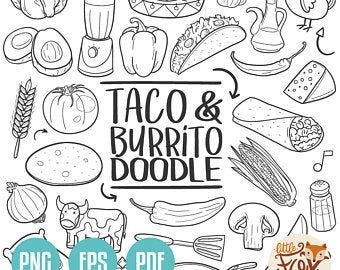 Mexican Fast Food, Doodle Icons, Doodle Png, Food Day, Food Doodles, Doodle Icon, Food Drawing, Journal Doodles, Hand Drawn Design