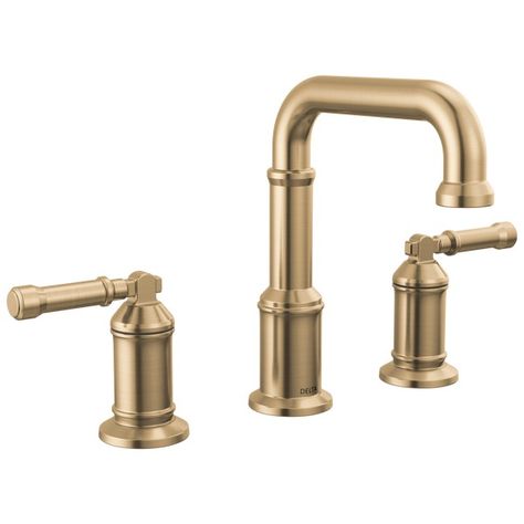 Where To Buy Delta Faucets Bathroom, Hard Water Stains, Widespread Bathroom Faucet, Delta Faucets, Champagne Bronze, Bathroom Collections, Lavatory Faucet, Tiny Diamond, Hard Water