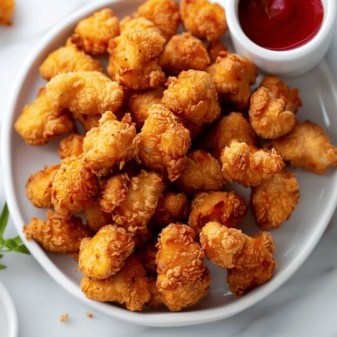 Crispy Popcorn Chicken Recipe Get ready to enjoy bite-sized bliss with this homemade Crispy Popcorn Chicken recipe! Perfectly seasoned and delightfully crunchy, this dish makes an ideal snack for parties ... Read more Crispy Popcorn Chicken, Chicken Nuggets Aesthetic, Popcorn Aesthetic, Crunchy Food, Roasted Duck Recipes, Chicken Popcorn, Canes Chicken, Oven Fried Chicken Recipes, Chicken Pop