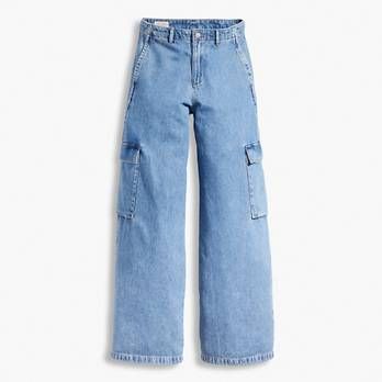 Baggy Cargo Women's Jeans - Medium Wash | Levi's® US Wallows Concert, Levi Pants, Baggy Jeans For Women, Baggy Cargo Jeans, Pant Jeans, Concert Fit, Levis Pants, Baggy Cargo Pants, Concert Fits