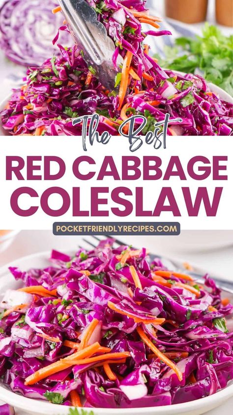 Coleslaw Recept, Red Slaw, Red Cabbage Slaw Recipes, The Best Coleslaw, Red Cabbage Coleslaw, Best Coleslaw, Cabbage Coleslaw, Jackfruit Burger, Cabbage Slaw Recipes